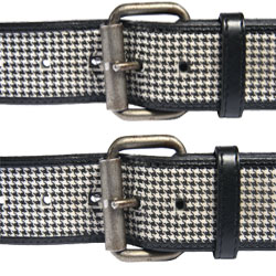 Fabric Over Leather Belt